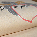 かぶらの図染め名古屋帯　質感・風合