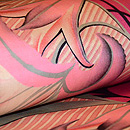 アールヌーボー百合の帯　質感・風合