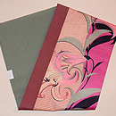 アールヌーボー百合の帯　帯裏