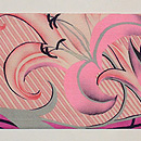 アールヌーボー百合の帯　前中心