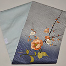 梅に椿刺繍帯　帯裏