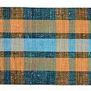 格子紬名古屋帯　前中心