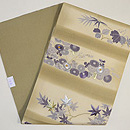 横段秋の花刺繍名古屋帯 帯裏