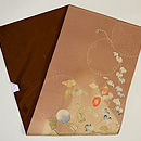 常盤色菊花に箔散らし文名古屋帯 帯裏