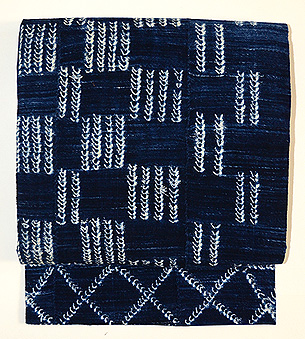 マリ　ドゴン族絞り名古屋帯