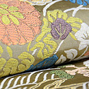 菊文様丸帯 　質感・風合