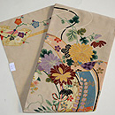 几帳に春秋花々文様綴れ帯 帯裏