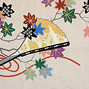 几帳に春秋花々文様綴れ帯 前中心