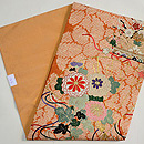 扇面に菊花刺繍名古屋帯 　帯裏