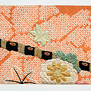 扇面に菊花刺繍名古屋帯 　前中心