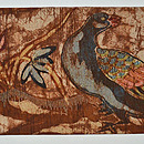 孔雀文様名古屋帯　前中心