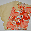 鼓に桜文疋田絞り名古屋帯 帯裏