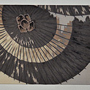 蛇の目傘に燕図名古屋帯　前中心