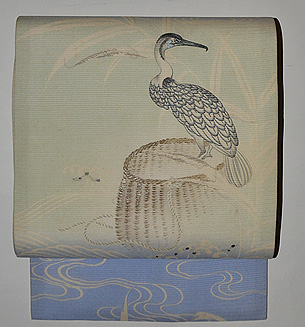 鵜の図染名古屋帯