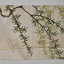 枝垂れ柳にヒレンジャク名古屋帯　前中心