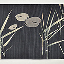 蓮池の鷺絽名古屋帯　前中心