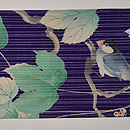 小鳥に山葡萄の名古屋帯　前中心