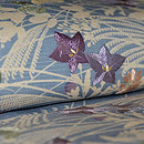 水色地秋草の名古屋帯　質感・風合