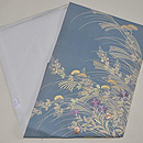 水色地秋草の名古屋帯　帯裏