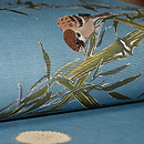 竹林の雀の図名古屋帯　質感・風合