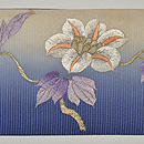 鉄線の刺繍名古屋帯　前中心