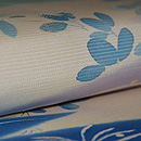 山路文に秋草の名古屋帯　質感・風合