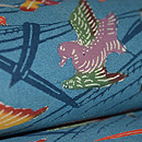 水辺に雁本紅型名古屋帯　質感・風合