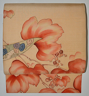 山葡萄の図開き名古屋帯