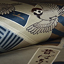 雀の昔話名古屋帯 質感・風合