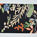 黒地菊染め名古屋帯 前中心