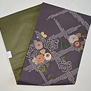 菊刺繍名古屋帯 帯裏