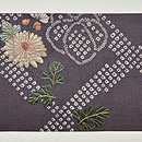 菊刺繍名古屋帯 前中心