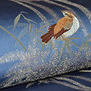 竹に雀の図織名古屋帯  　質感・風合