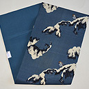 雪持ち松に雀の図名古屋帯 帯裏