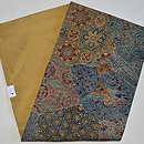 更紗切り継文様染名古屋帯 帯裏