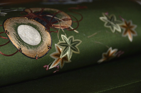 卯の花　帯芯「姫」２０本セット 平和屋着物○九寸開き名古屋帯 花唐草丸文 金糸 正絹 逸品