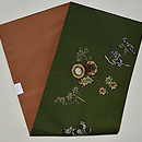 春秋の花に和楽器刺繍開き名古屋帯 帯裏