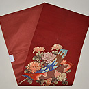 短冊に乱菊名古屋帯 帯裏