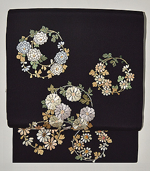 花丸紋刺繍名古屋帯
