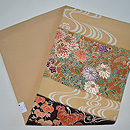 秋草の図刺繍名古屋帯　帯裏