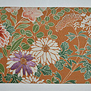 秋草の図刺繍名古屋帯　前中心