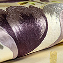 紫木蓮刺繍名古屋帯 　質感・風合