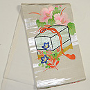 虫籠と秋草の刺繍袋帯 　帯裏