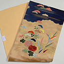 流水に秋草文様袋帯 帯裏