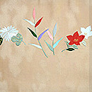 流水に秋草文様袋帯 前中心