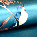 青い鳥の図名古屋帯 質感・風合