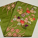 立涌に束ね菊文名古屋帯 　帯裏