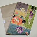 染め分けに四季の花名古屋帯 帯裏