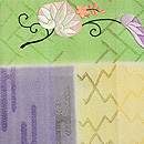 染め分けに四季の花名古屋帯 前中心