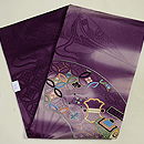 扇面に宝尽くしの名古屋帯 帯裏